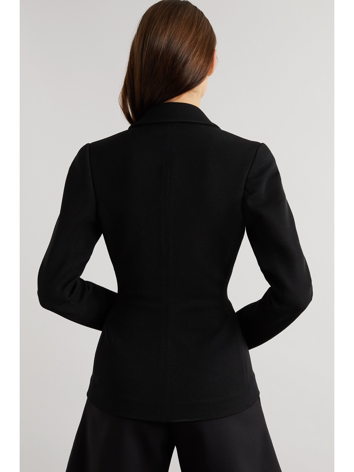 Alaïa Archetypes Double-breasted Stretch-gabardine Jacket In Black