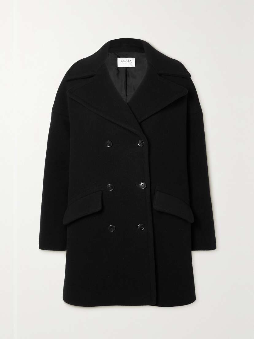 Alaïa Archetypes Leather-trimmed Wool-blend Coat