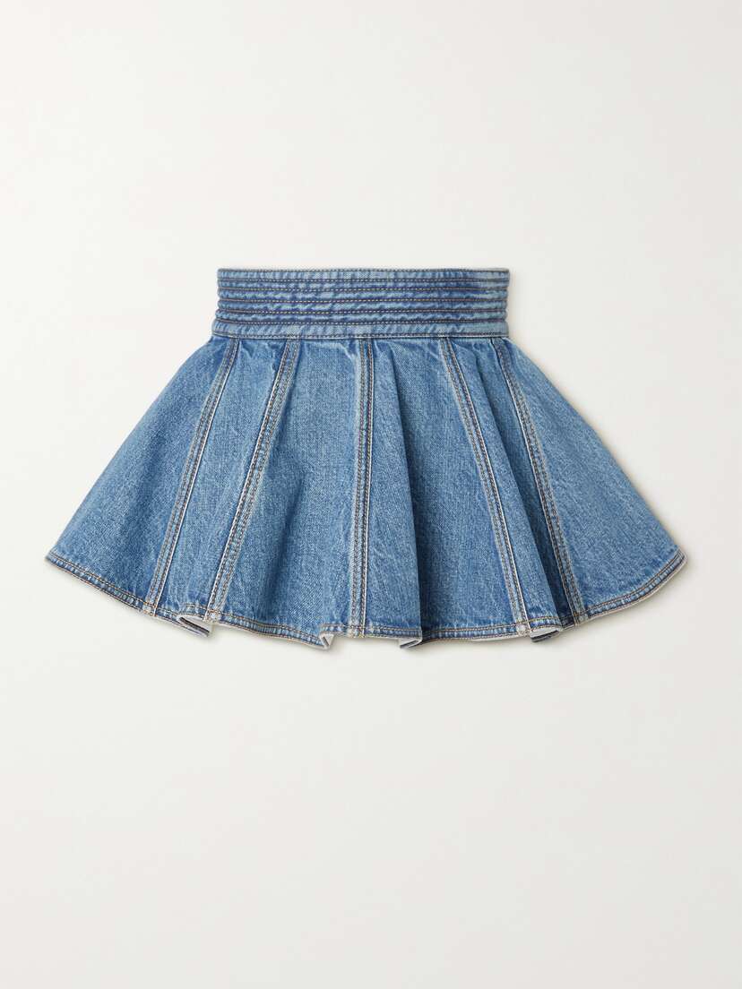 Alaïa Ruffled Denim Waist Belt