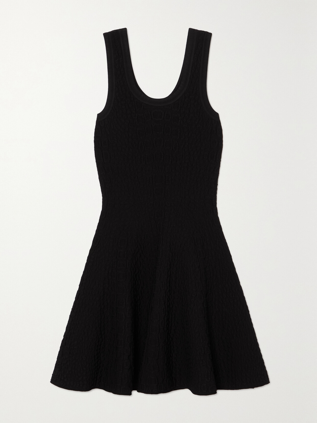 Alaïa Archetypes Pointelle-knit Mini Dress In Black