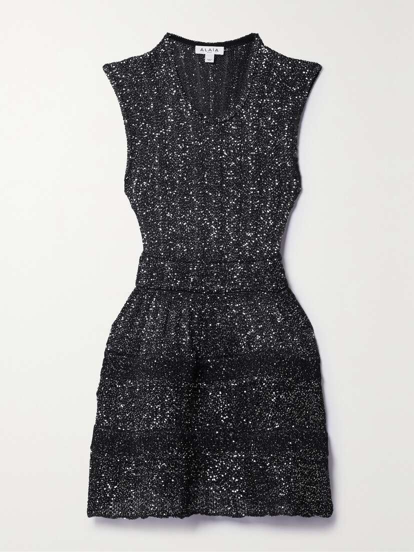 Alaïa Archetypes Sequined Stretch-knit Mini Dress - FR 34