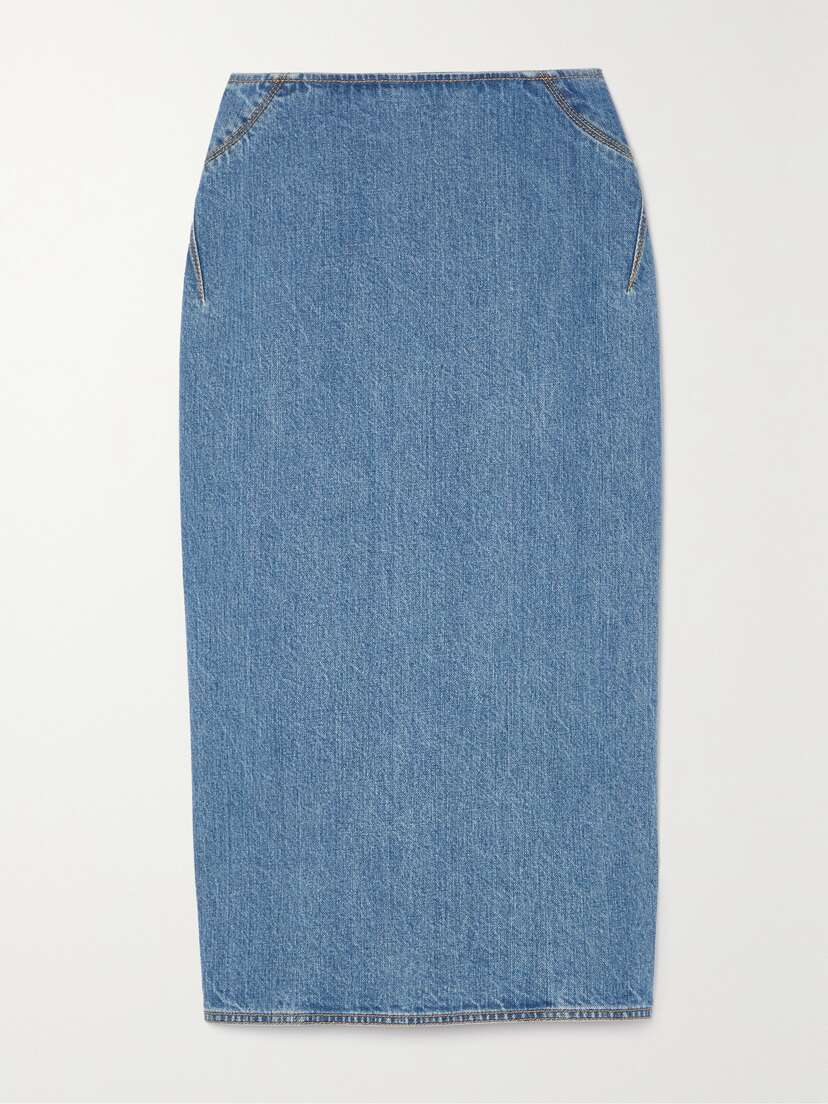 Alaïa Archetypes Denim Pencil Skirt