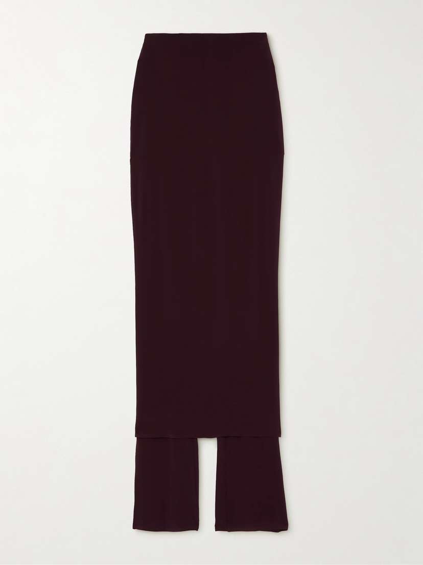 Alaïa Archetypes Layered Stretch-crepe Skinny Pants
