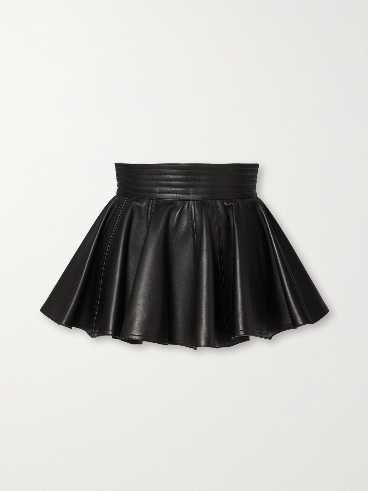 Alaïa Peplum Leather Belt In Black