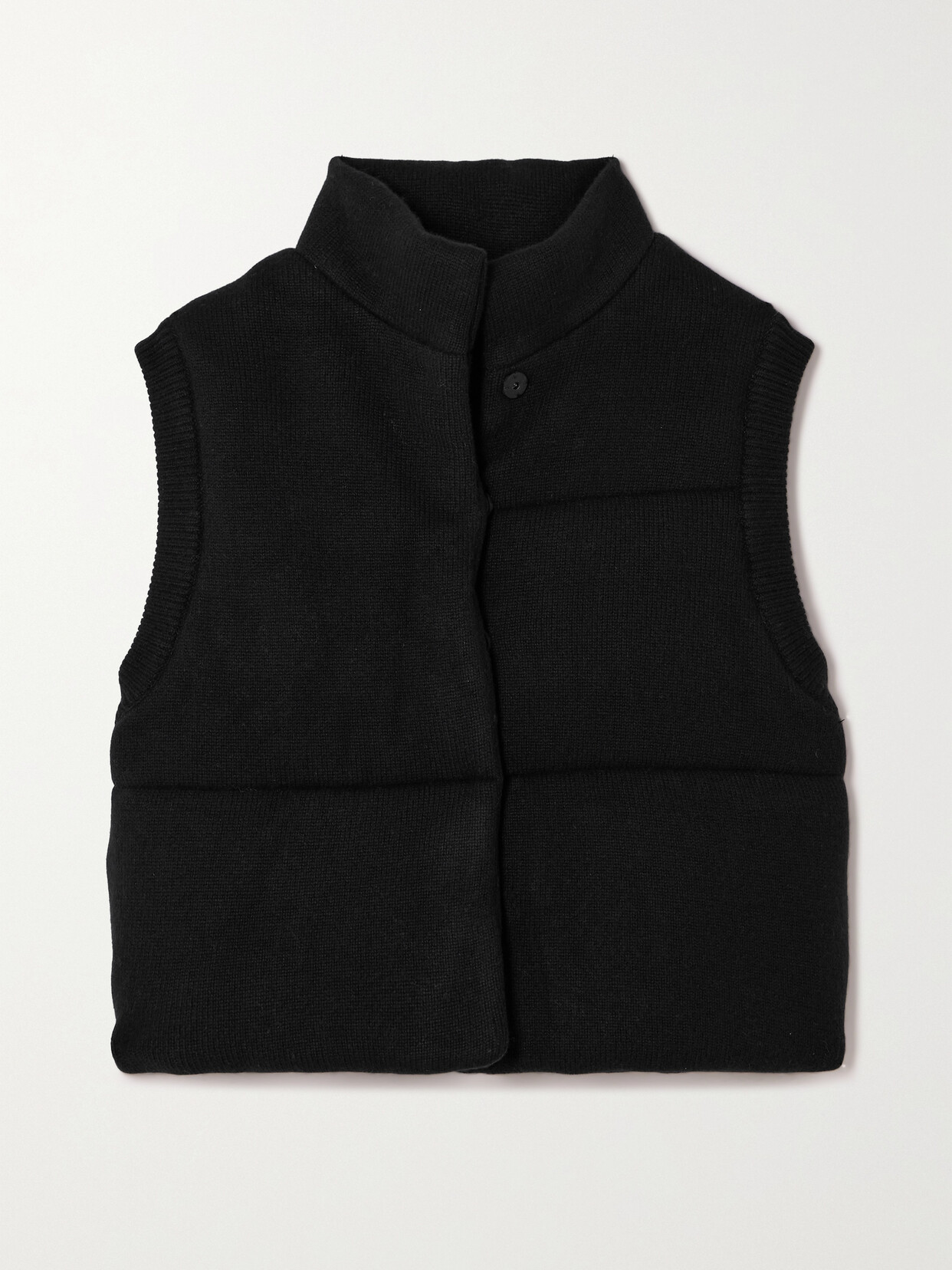 Le Kasha Montana Quilted Organic Cashmere Vest In Black