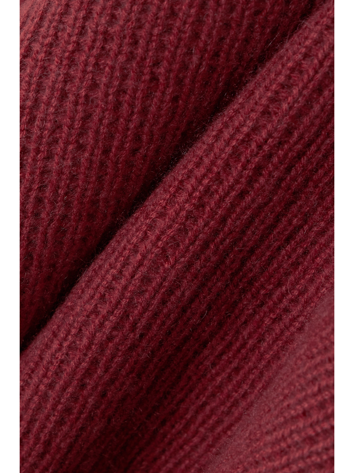 Le Kasha Chiba Cropped Ribbed Organic Cashmere Sweater In Red