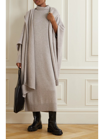 Le Kasha Kaya hooded organic cashmere cape