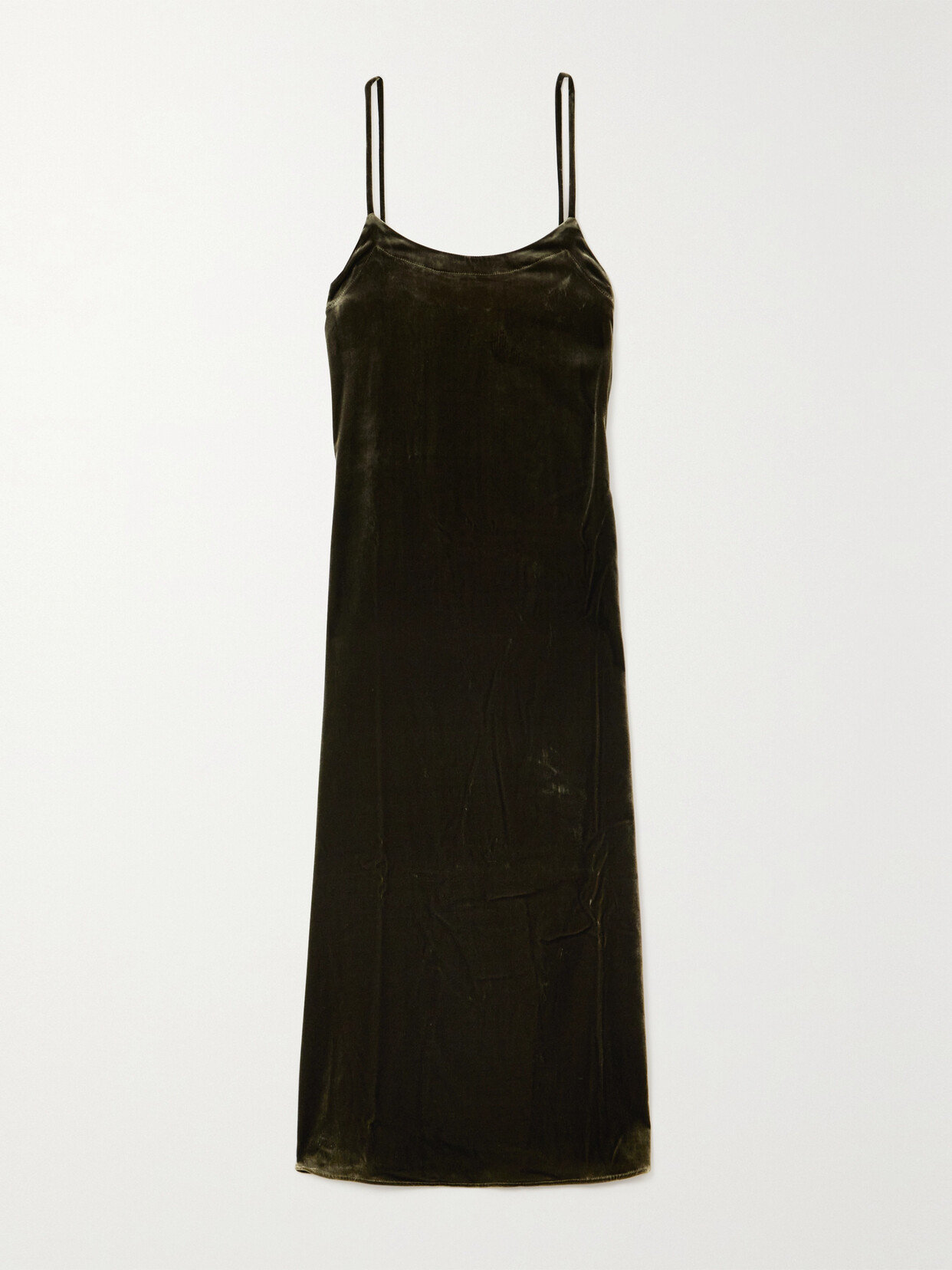 Le Kasha San Vio Velvet Maxi Dress In Olive