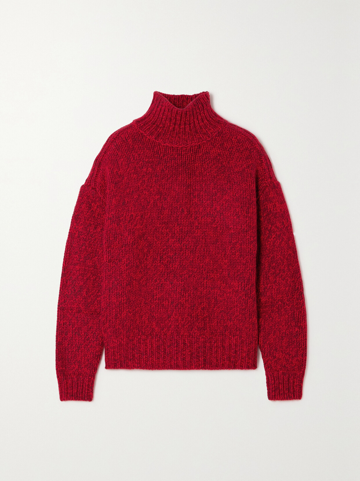 Le Kasha Damak Organic Cashmere Turtleneck Sweater - Red