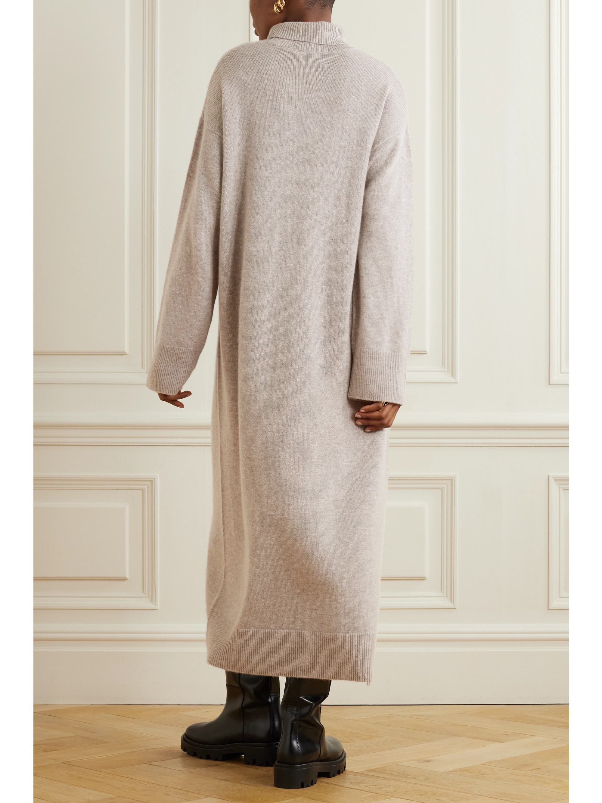Le Kasha Tsalgar organic cashmere turtleneck maxi dress thumbnail