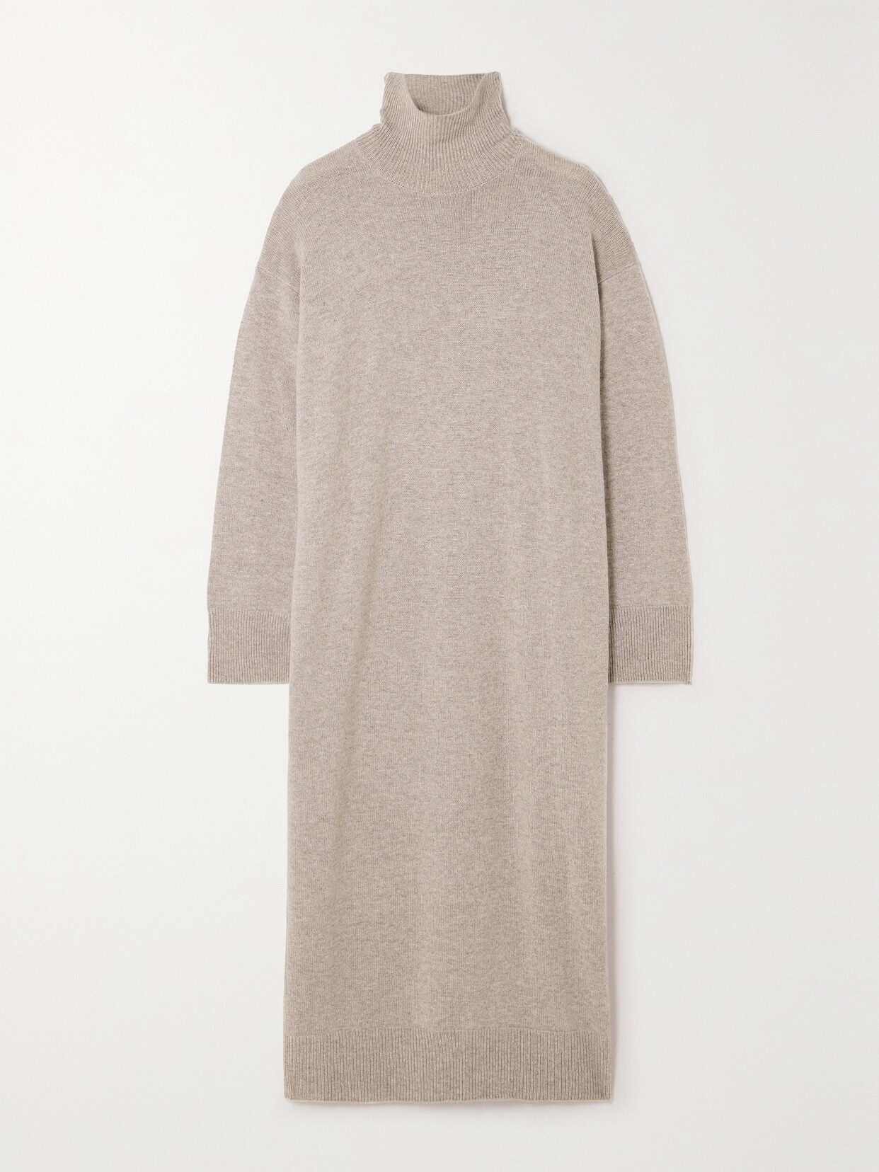 Le Kasha Tsalgar Organic Cashmere Turtleneck Maxi Dress In Brown