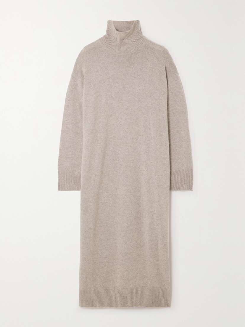 Le Kasha Tsalgar Organic Cashmere Turtleneck Maxi Dress