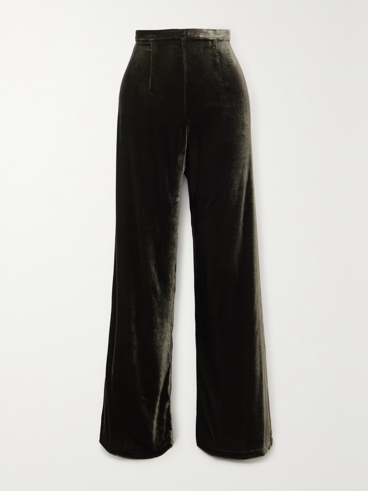 Le Kasha San Polo Velvet Wide-leg Trousers In Brown
