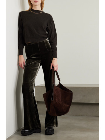 Le Kasha San Polo velvet wide-leg pants
