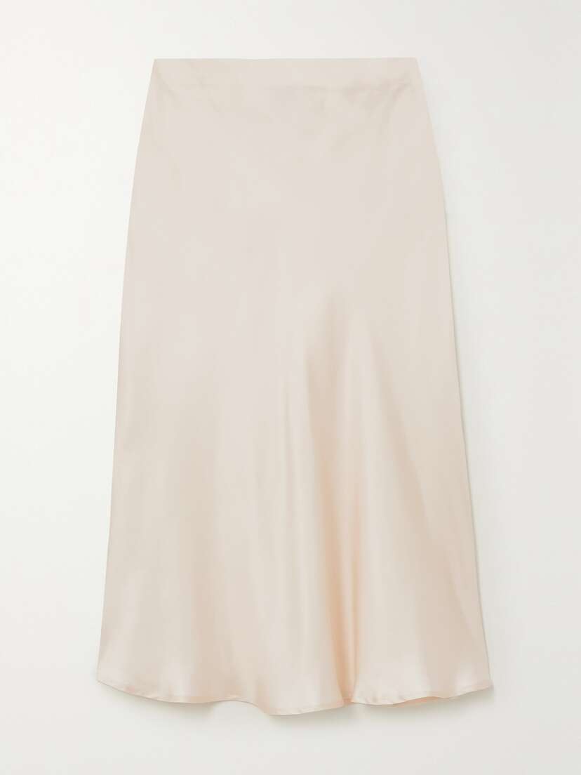 Le Kasha Aksou Silk-satin Midi Skirt