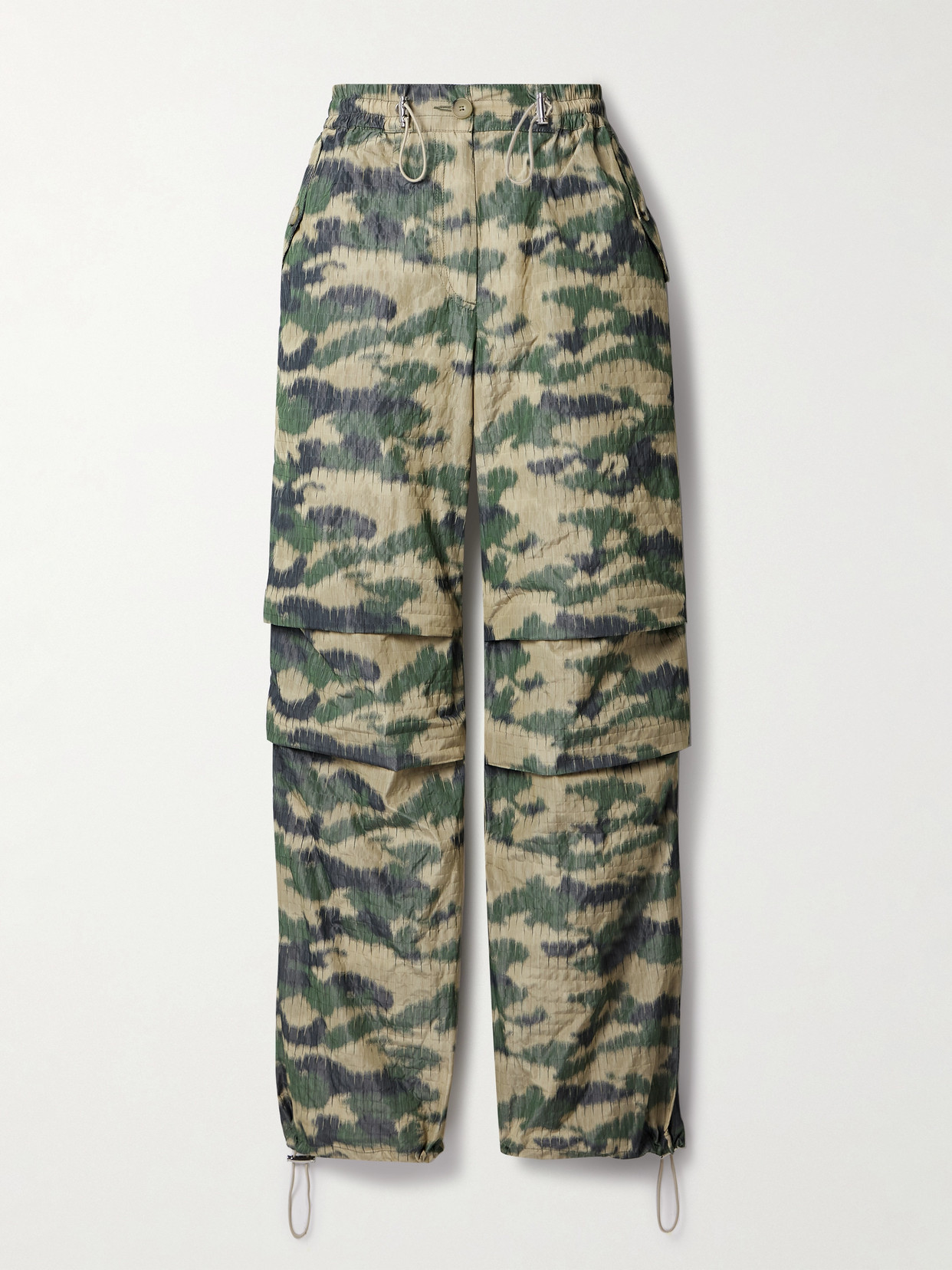 HALFBOY Camouflage-print Ripstop Straight-leg Cargo Pants - Green