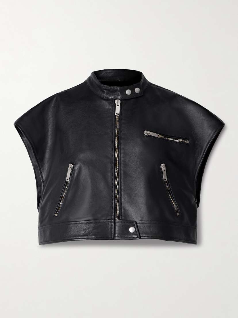HALFBOY Cropped Leather Vest