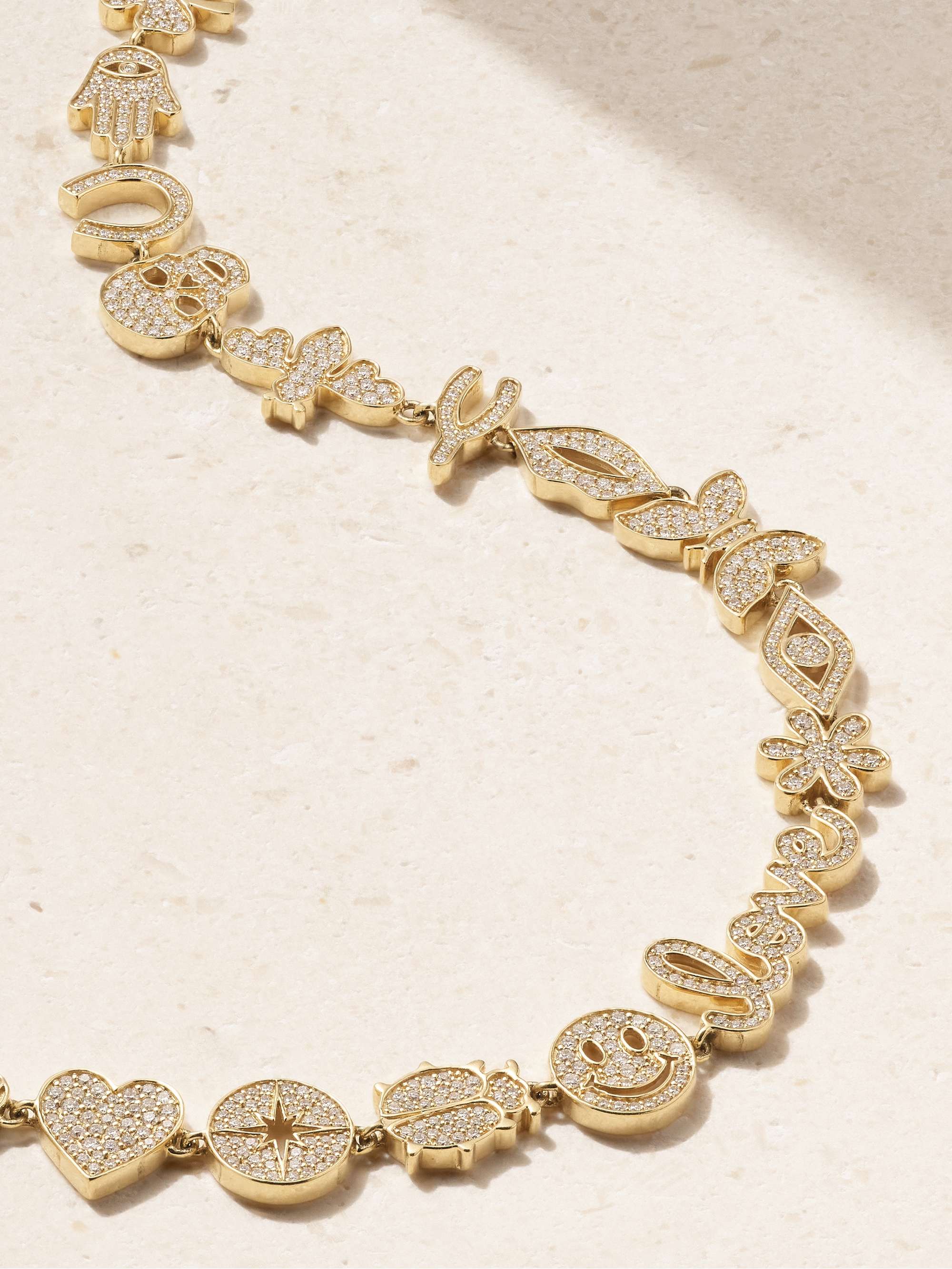 SYDNEY EVAN 14-karat gold diamond choker