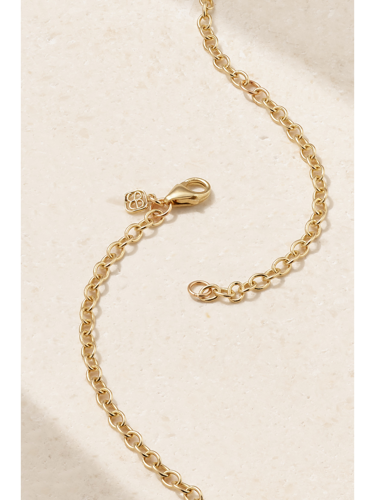 Sydney Evan Evil Eye 14-karat Gold, Pearl And Sapphire Necklace In Gold