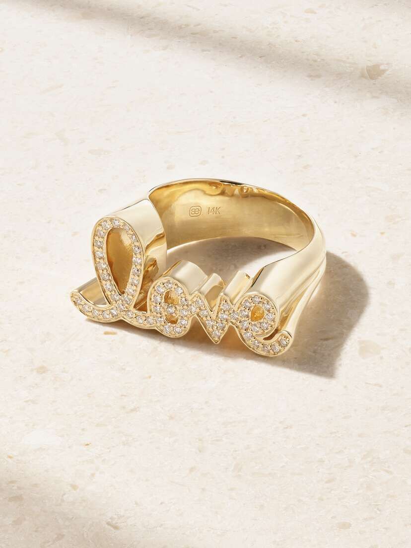 Sydney Evan Love 14-karat Gold Diamond Ring