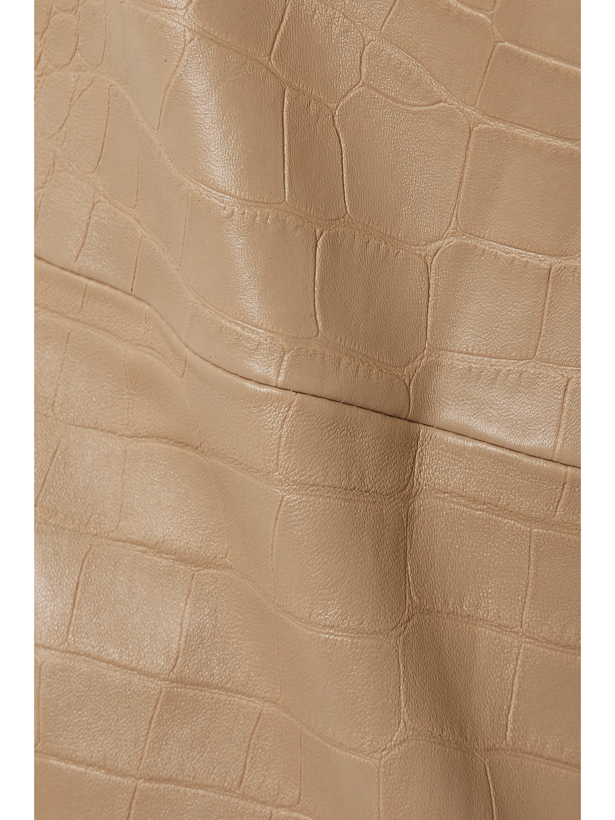 SPRWMN Strapless croc-effect leather dress thumbnail