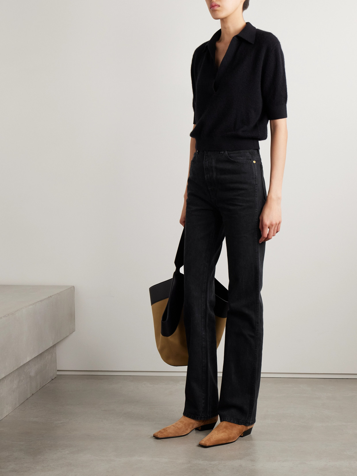 KHAITE DANIELLE HIGH-RISE SLIM-LEG JEANS