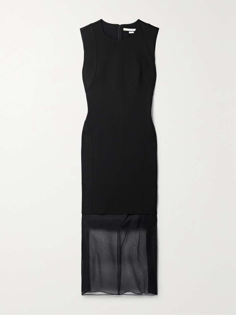 Jason Wu Collection Silk-trimmed Crepe Midi Dress