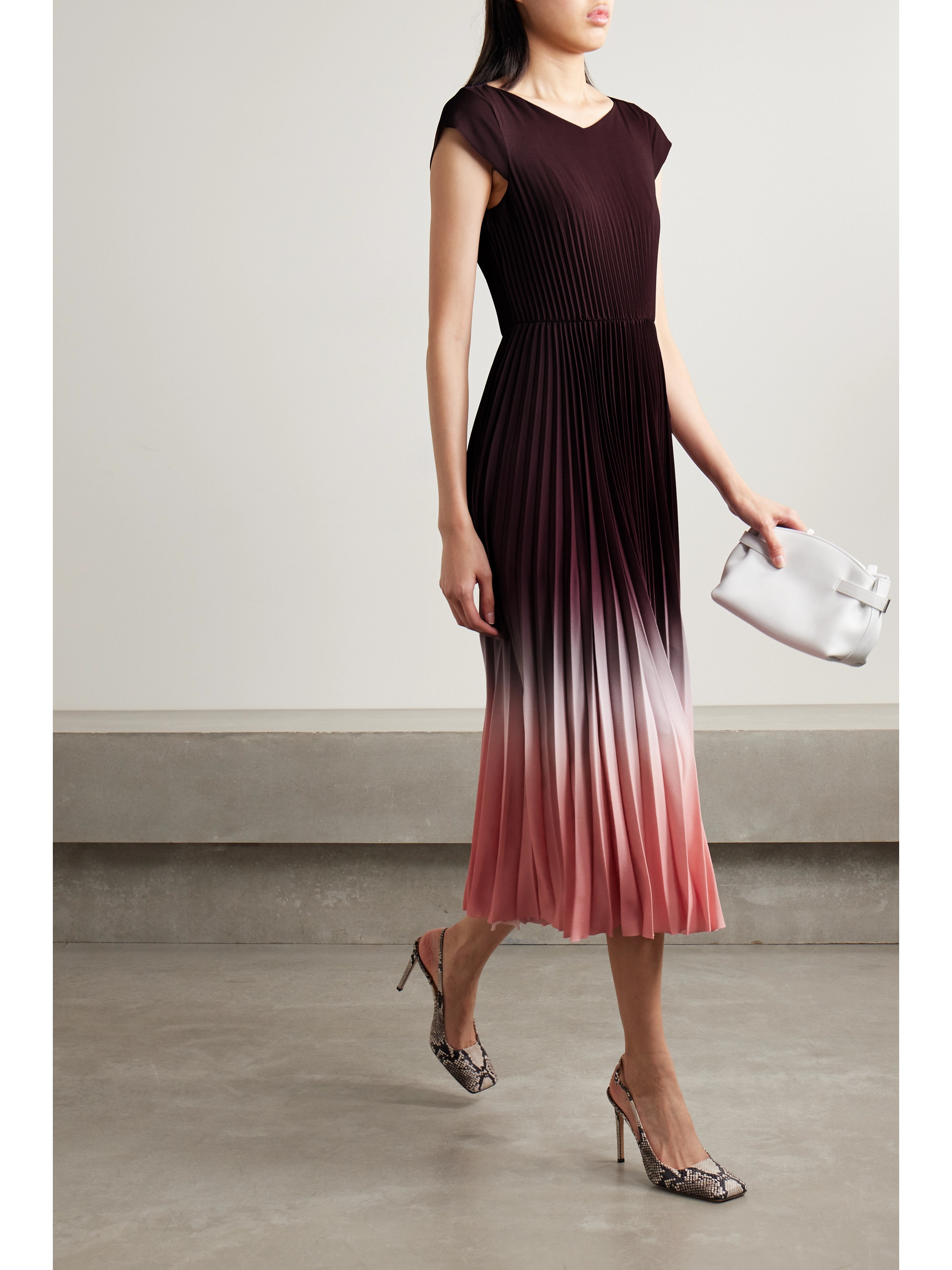 Jason Wu Collection Marocaine dégradé pleated crepe midi dress