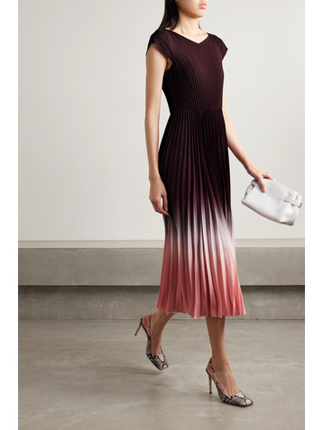 Jason Wu Collection Marocaine dégradé pleated crepe midi dress
