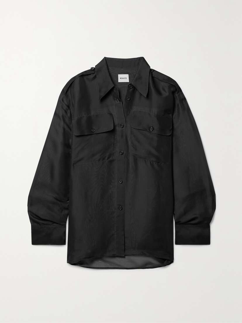 Khaite Missa Oversized Silk-organza Shirt