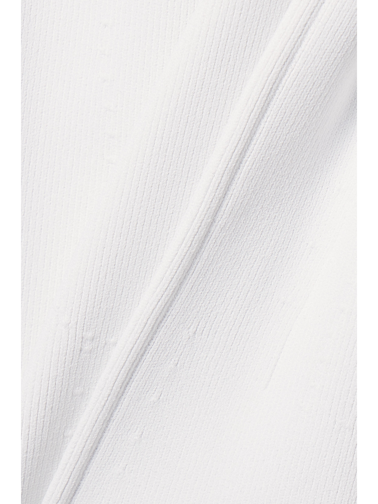 Khaite Alta Ribbed-knit Maxi Dress In White