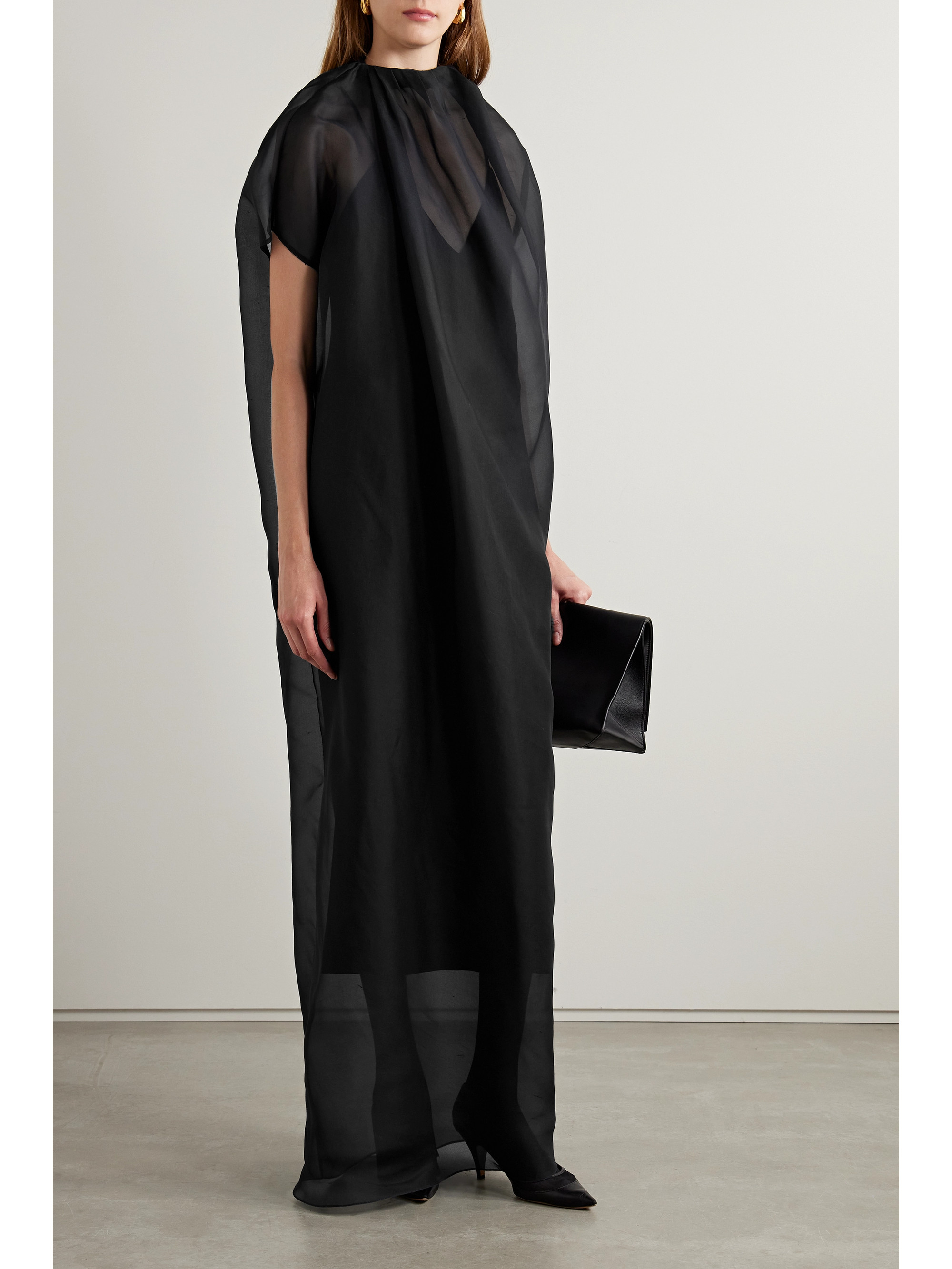 KHAITE Essie gathered silk-organza gown