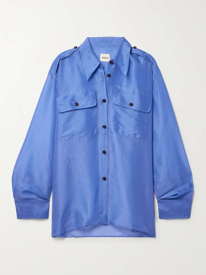 Khaite Missa Oversized Silk-organza Shirt