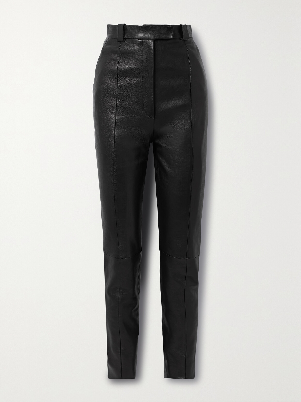 Khaite Waylin High-rise Leather Pants In Black