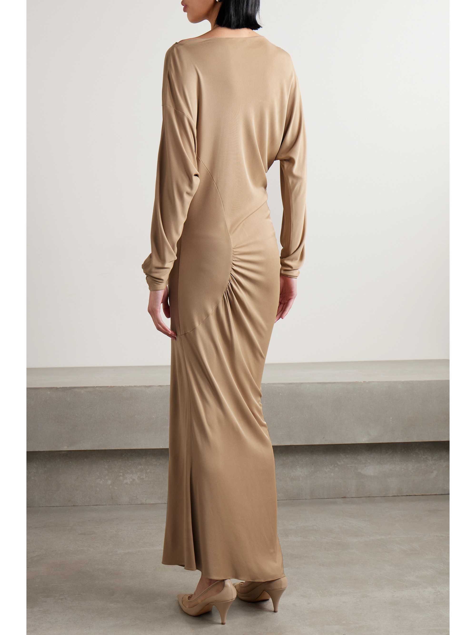 KHAITE Oron gathered stretch-jersey gown