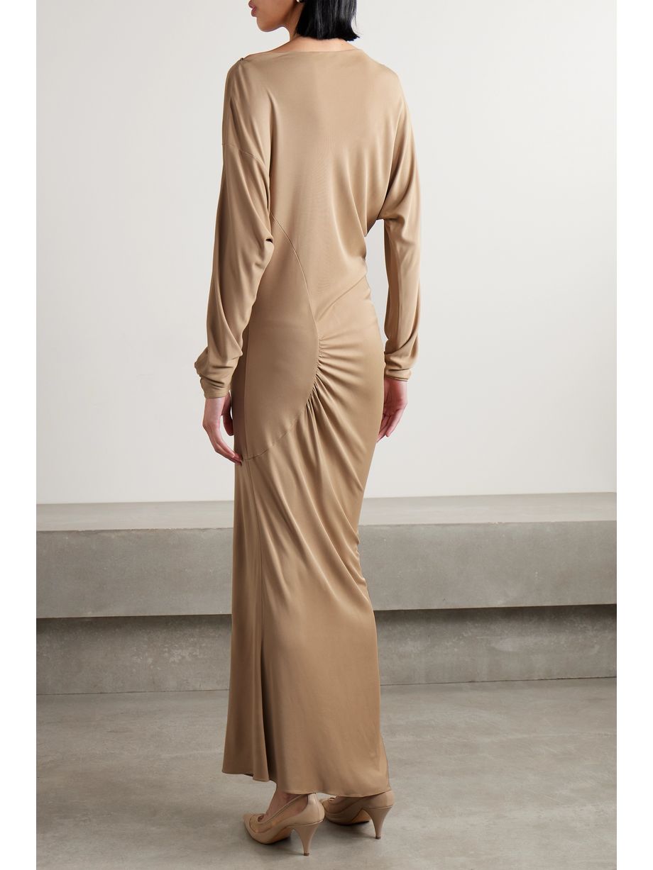 khaite sloan draped jersey dress Khaite Sloan Draped Jersey Dress