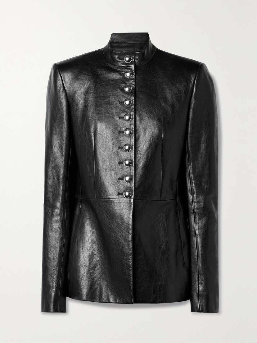 Khaite Samuel Paneled Leather Jacket
