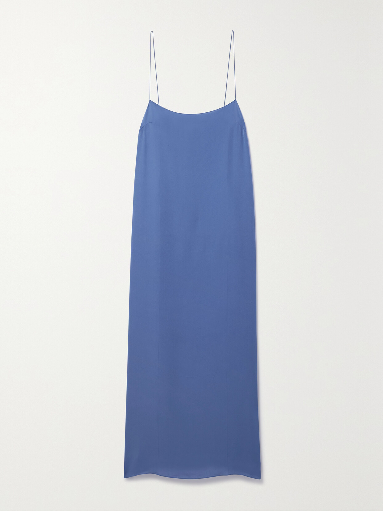 Khaite Woman Midi Dress Azure Size 4 Silk In Blue