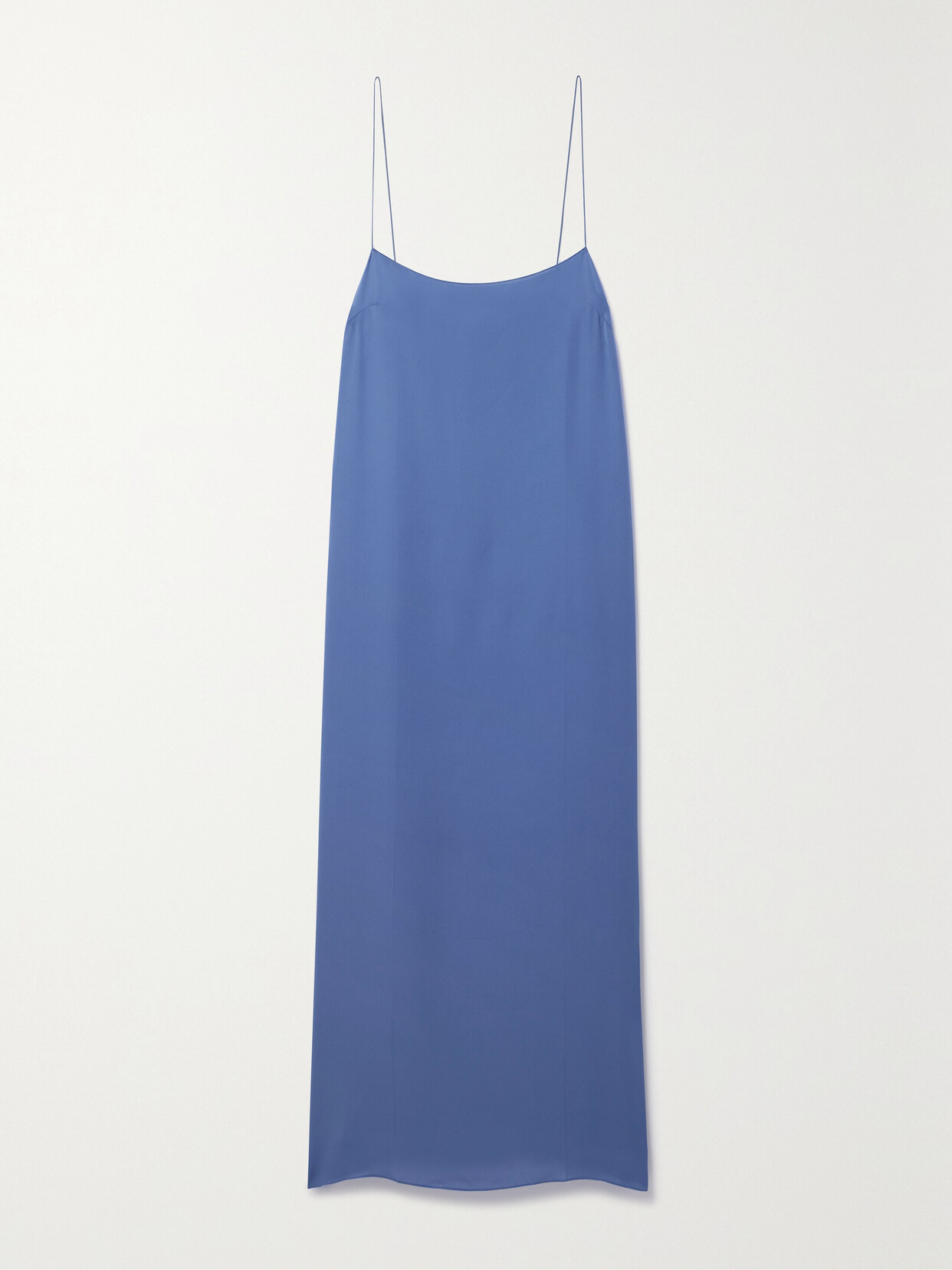 Khaite Sicily Silk-georgette Midi Dress In Blue