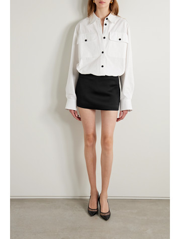 KHAITE Jett jersey mini skirt