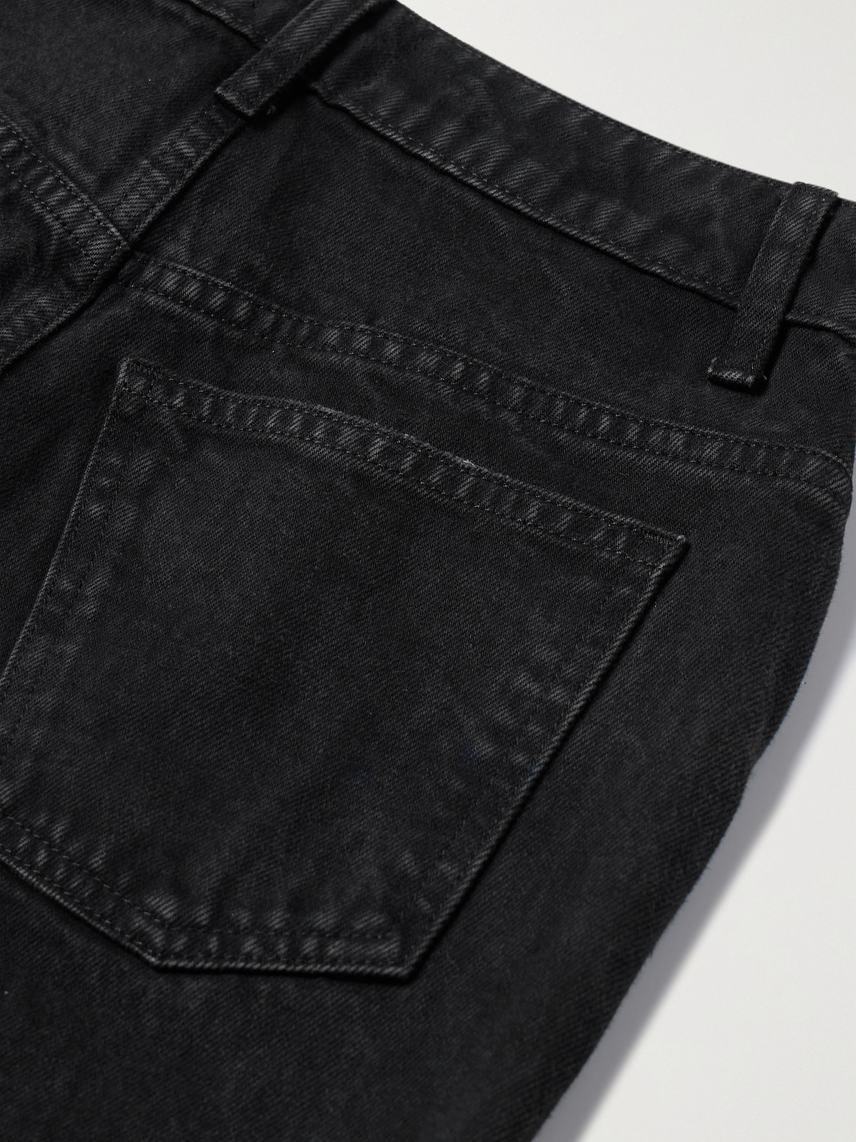 Khaite Dark Grey Cotton Denim Jeans In Black