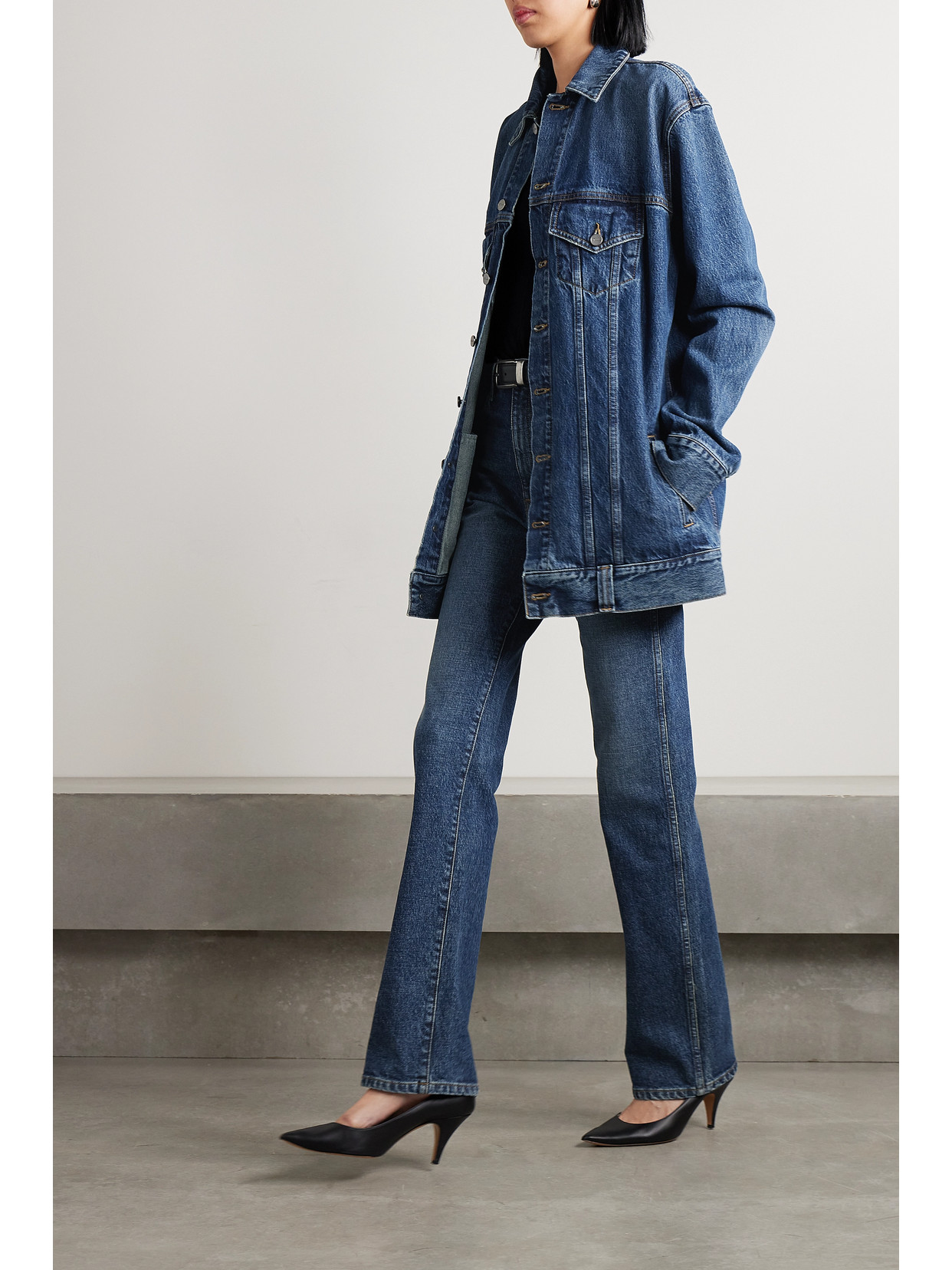 Khaite Danielle High-rise Slim-leg Jeans In Blue
