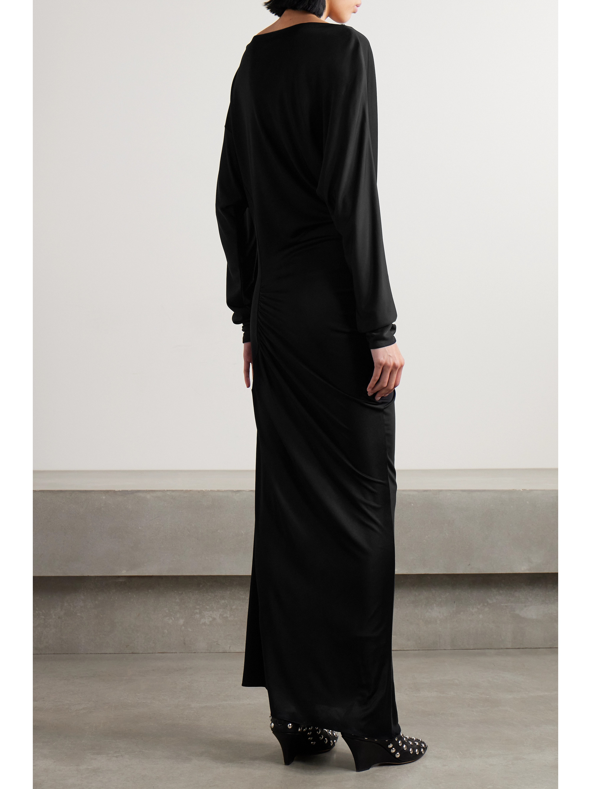KHAITE Oron gathered stretch-jersey gown thumbnail