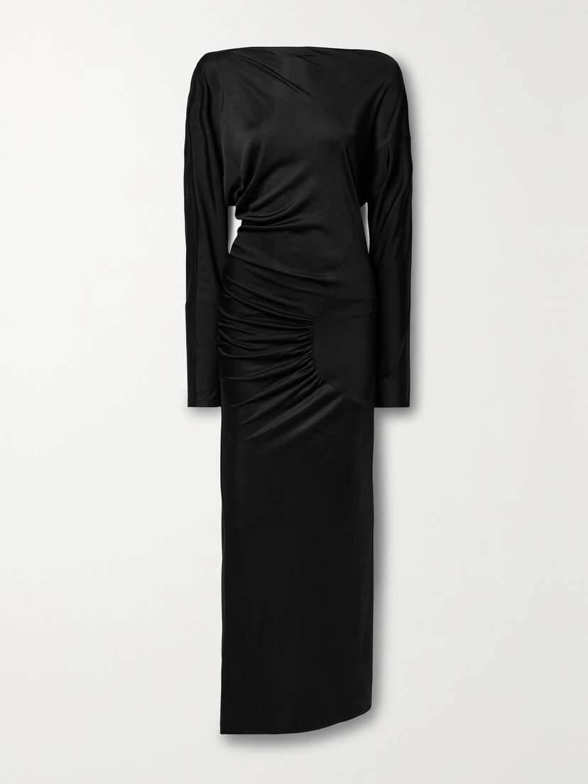 Khaite Oron Gathered Stretch-jersey Gown