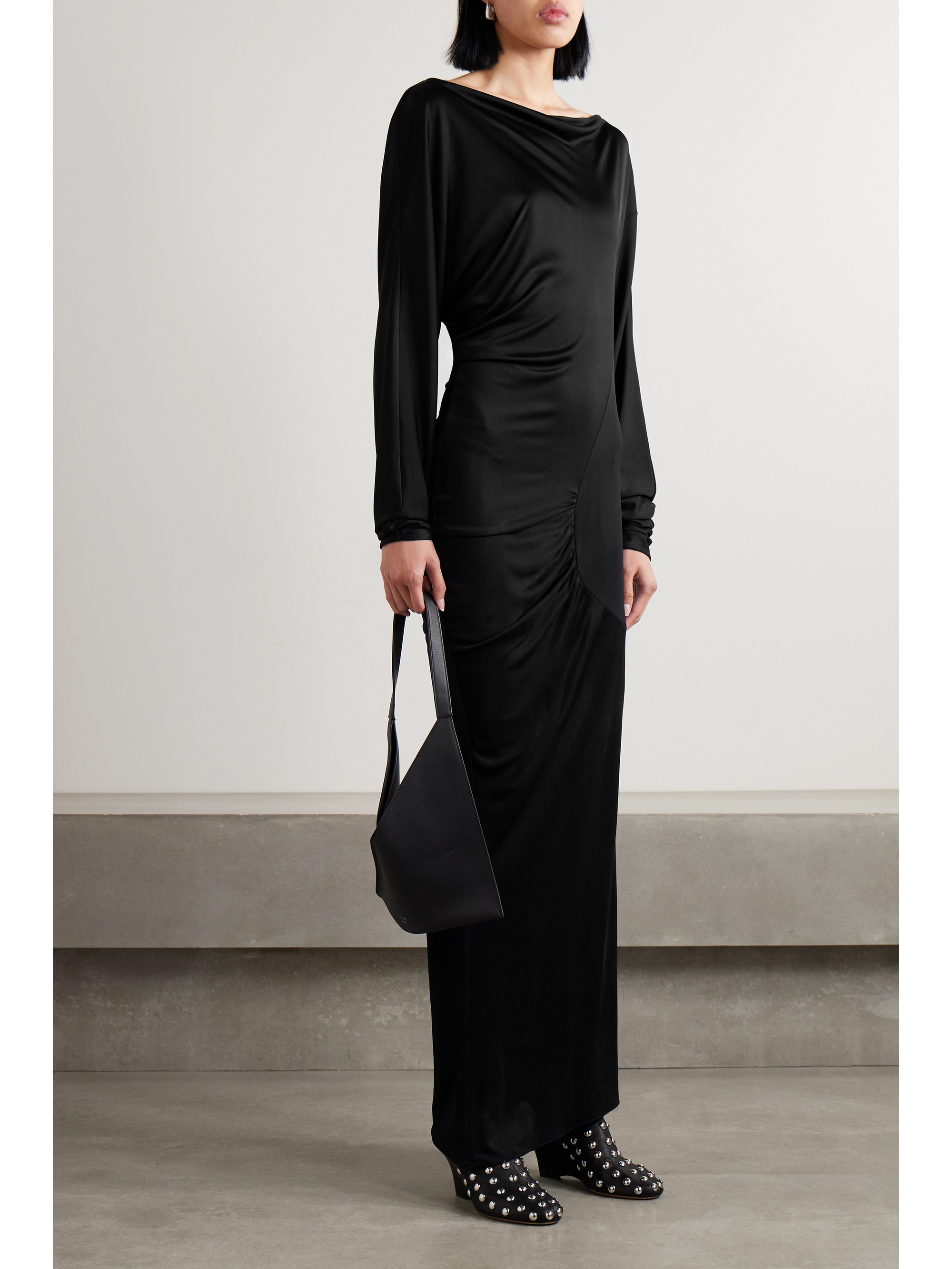 KHAITE Oron gathered stretch-jersey gown