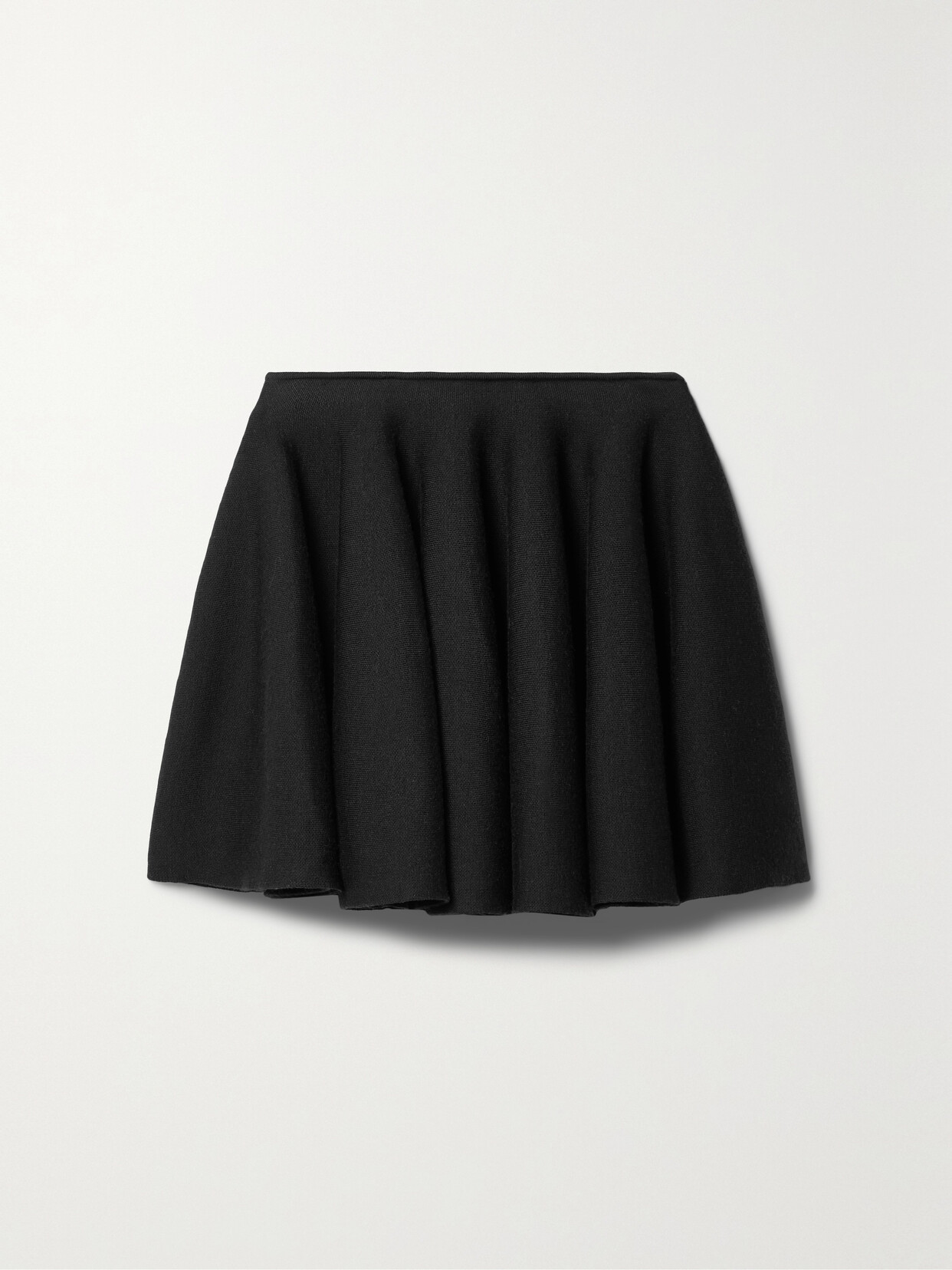 Khaite Ulli Wool Mini Skirt In Black