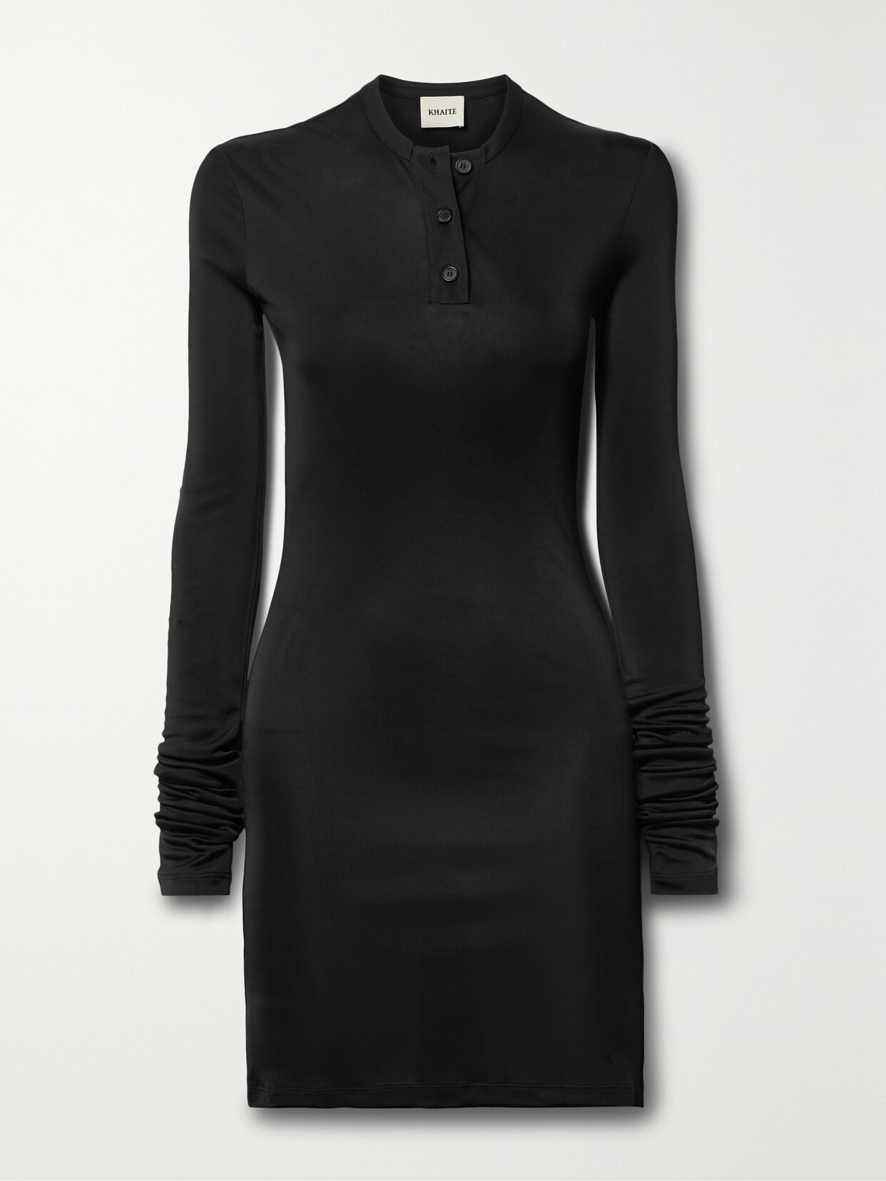 Khaite Byron Jersey Mini Dress In Black