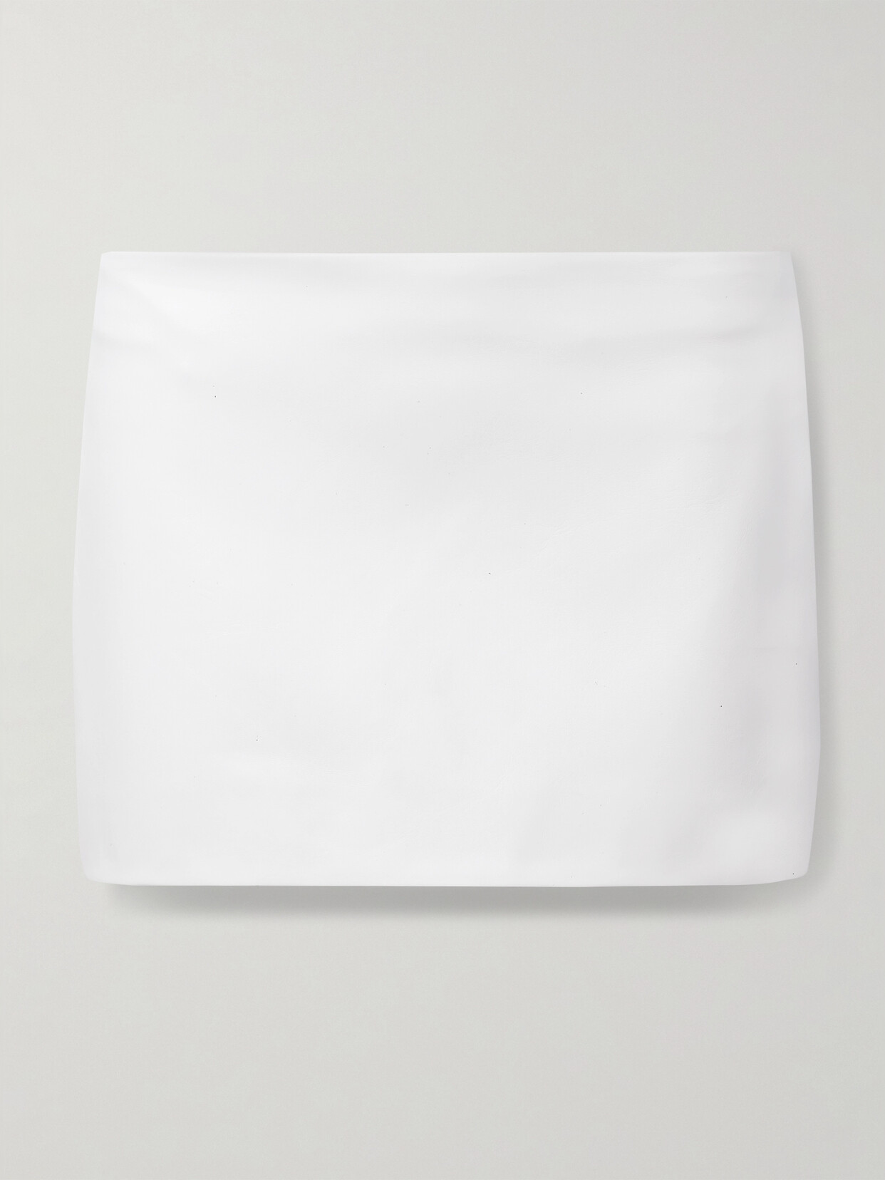 Khaite - Jett Leather Mini Skirt - White