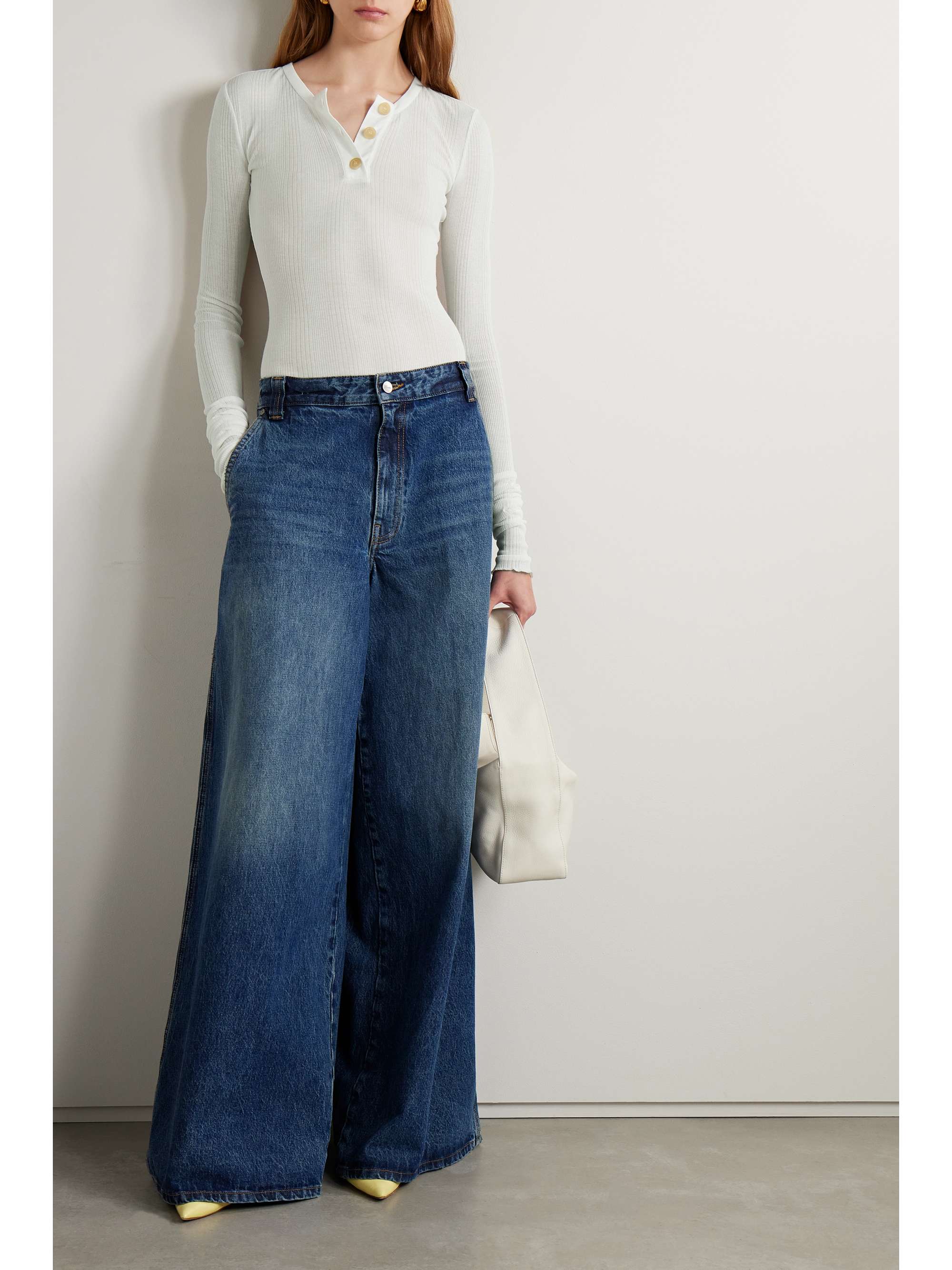 Kerrie frayed mid-rise straight-leg jeans