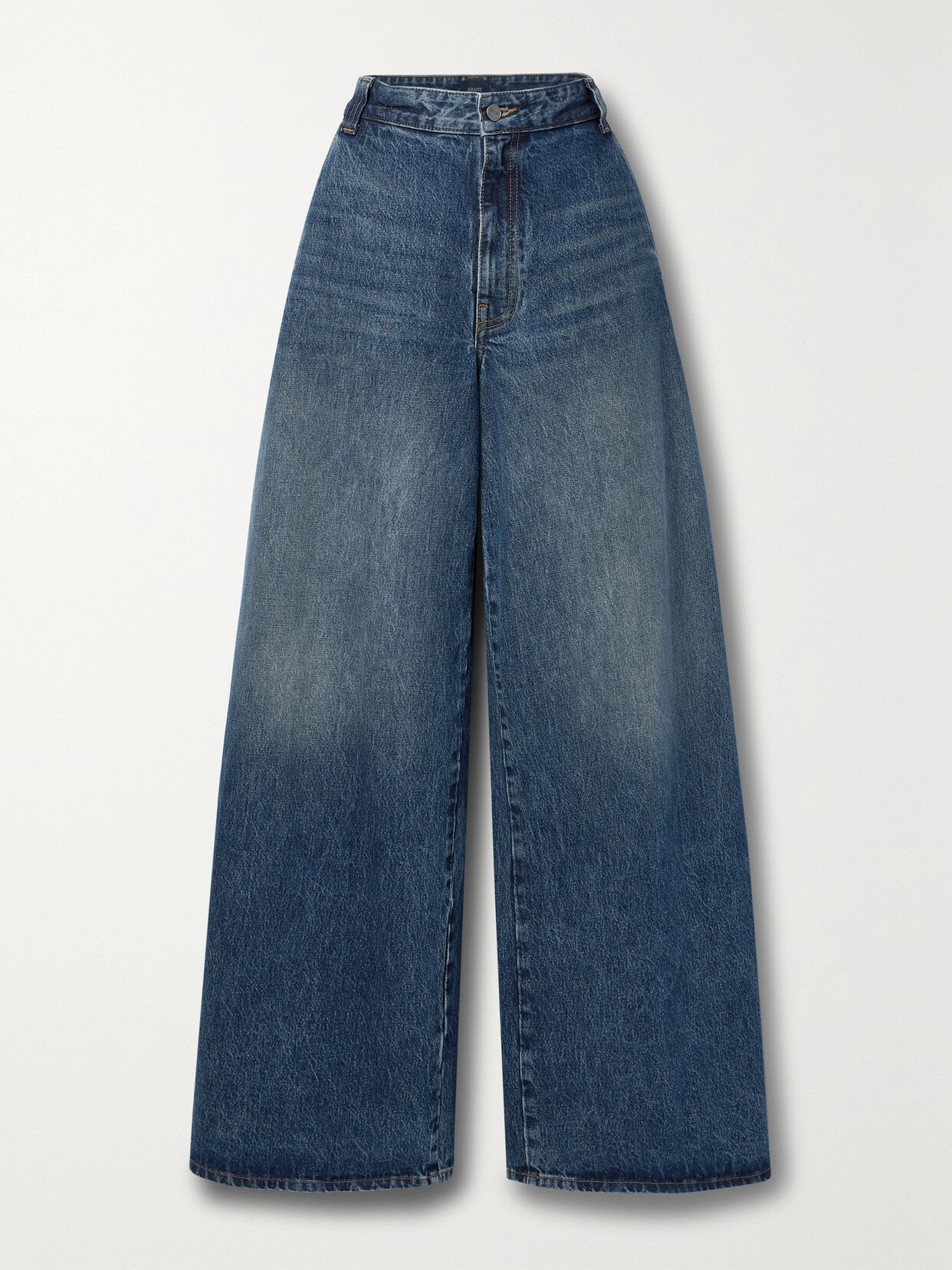 Shop Khaite Jacob High-rise Wide-leg Jeans In Blue